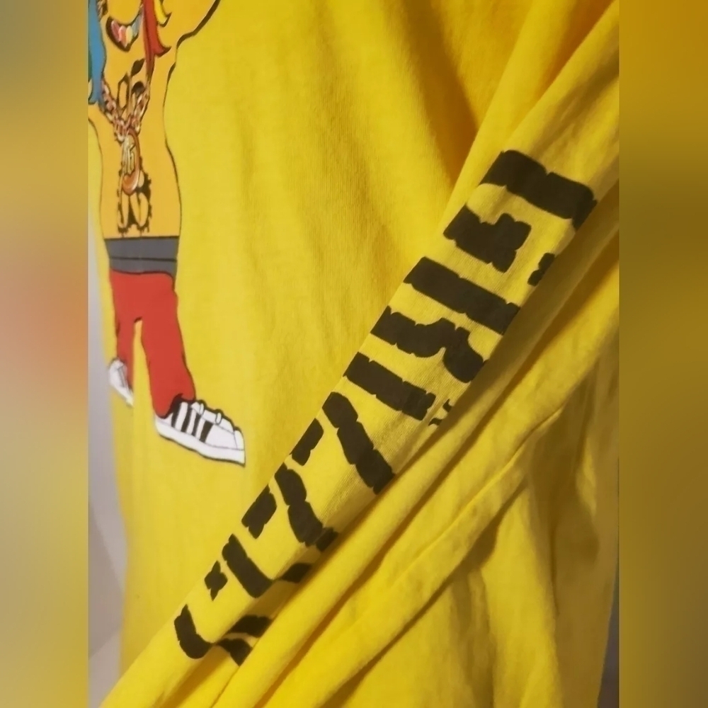 NWOT Grizzly Tekashi 6ix9ine 96 Bear on Yellow Long Sleeve Tee - Size M New - Picture 7 of 9